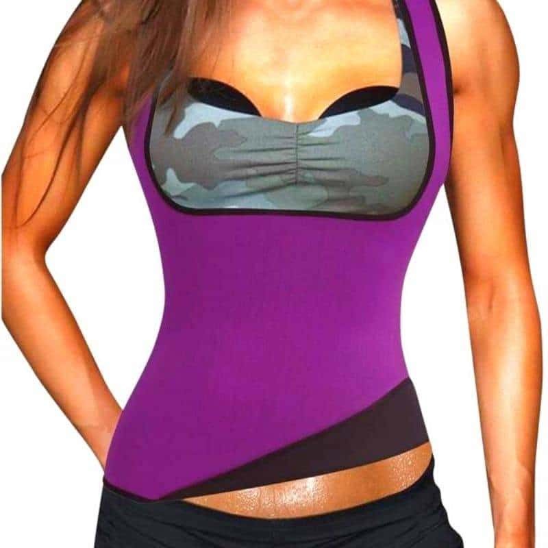 FASTBURN™ | tshirt sudation violet femme brûle calories - LE BOX DU FITNESS | Boutique de produit fitness nomade de qualité, sélectionné, testé et approuvé par des coach sportifs. Articles pour hommes et femmes de tout âge tout niveau