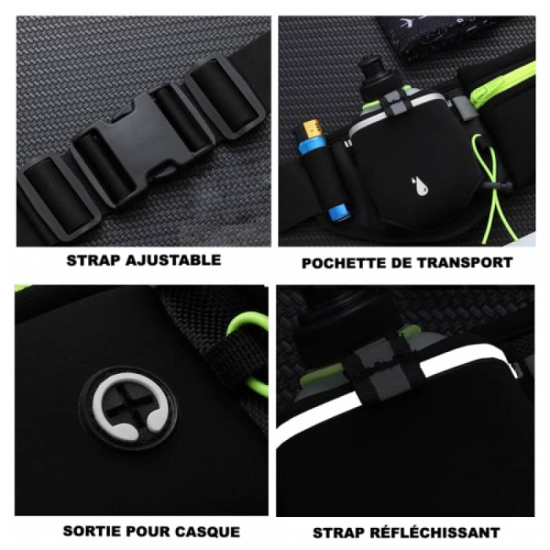 ACCESSOIRE FITNESS - CEINTURE A POCHES HYDRATATION RUNNING