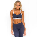 TENUE DE SPORT - LEGGING ET SOUTIEN-GORGE EN BLEU MARINE - Vignette | LE BOX DU FITNESS®