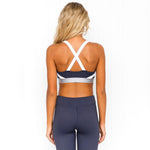 TENUE DE SPORT - LEGGING ET SOUTIEN-GORGE EN BLEU MARINE - Vignette | LE BOX DU FITNESS®